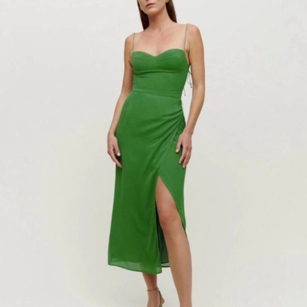 Reformation Kourtney dress in green
